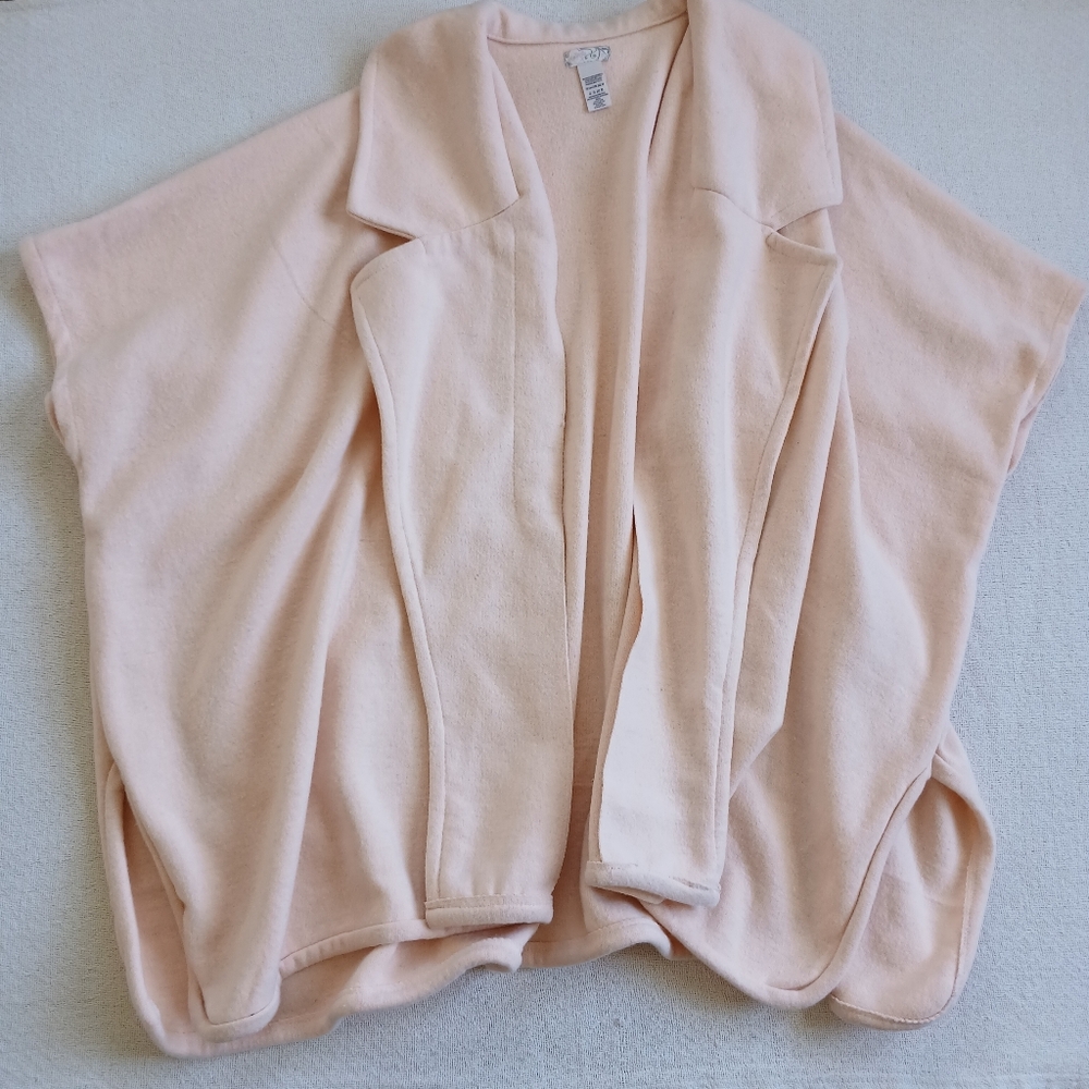 free people ♡ off duty oversized fleece blanket poncho chunk soft neutral min os